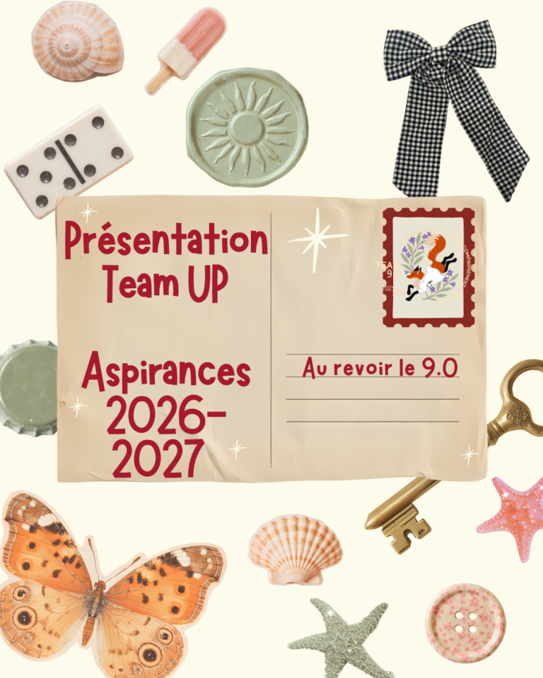 Affiche de l'événement Aspirances 10.0, passation du bureau TEAM UP